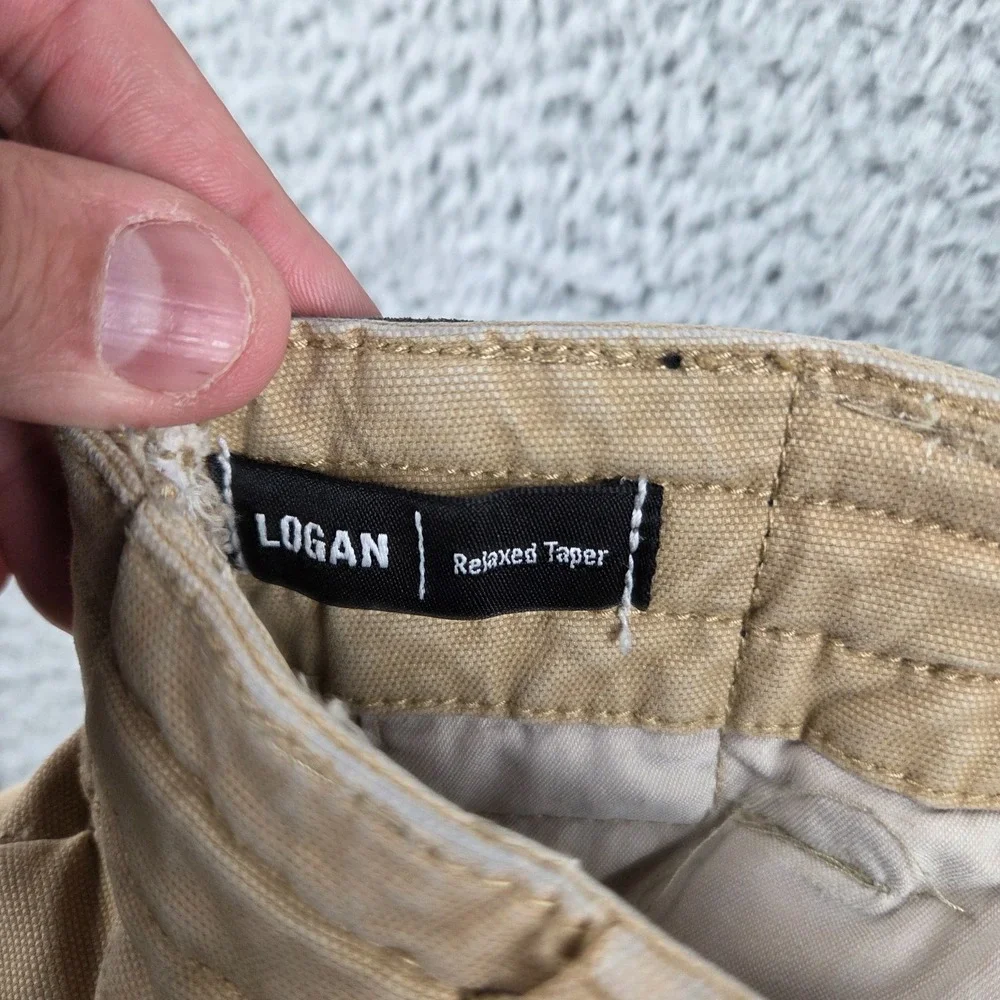 True Religion Logan Relaxed Taper Jeans‎ Pants 42 (38x31) Mens Khaki